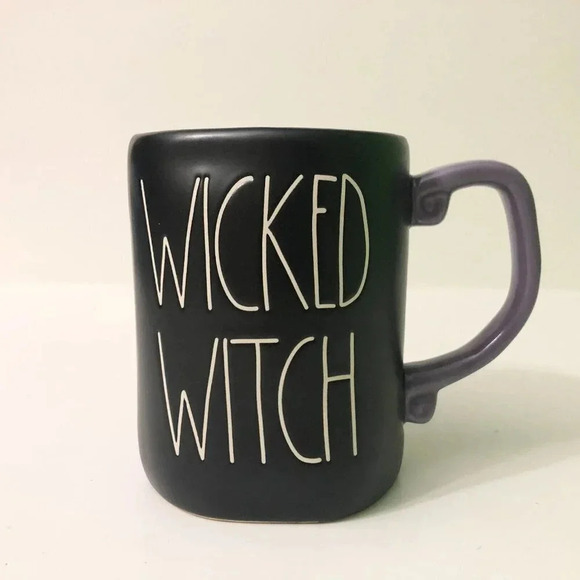 Rae Dunn Wicked Witch  Black and Purple Halloween Coffee Mug - Picture 1 of 12